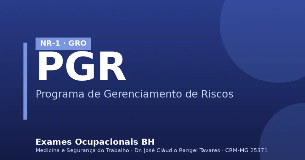 PGR NR-1 GRO - Programa de Gerenciamento de Riscos para empresas
